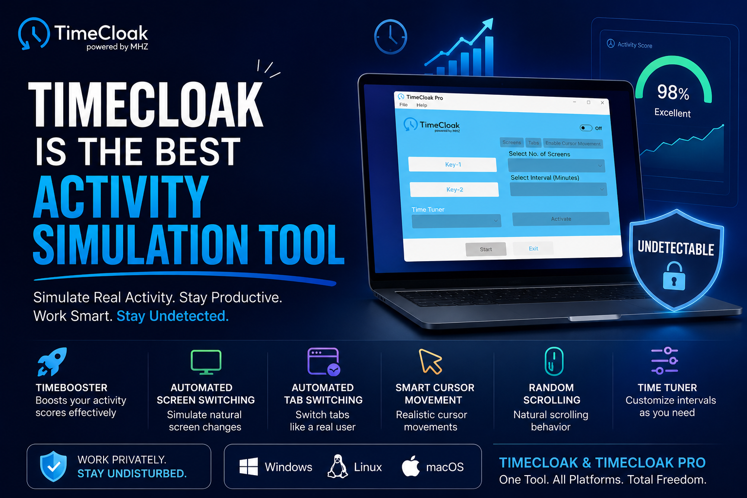 Best Activity simulation tool TimeCloak